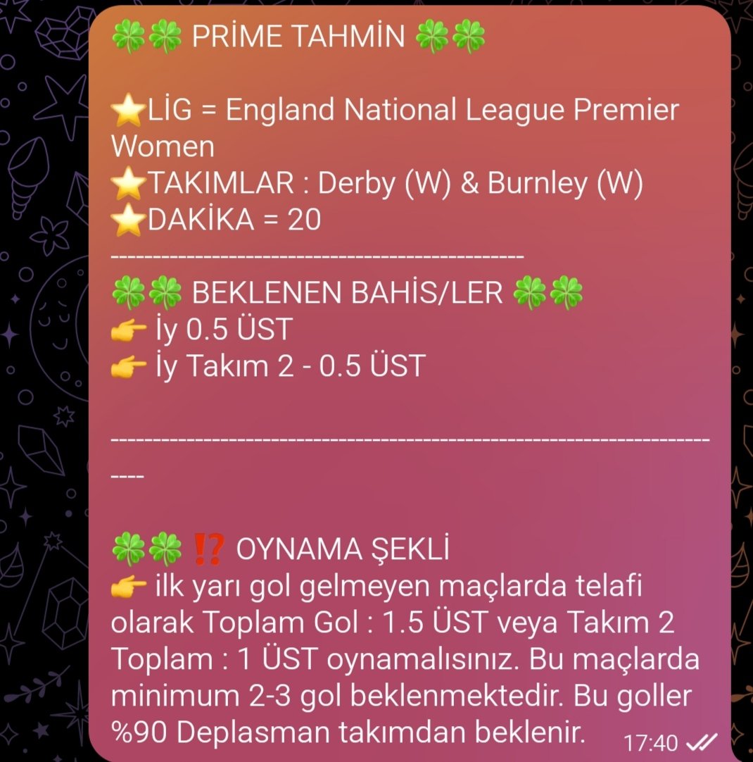 wonner_ai's tweet photo. Su uyur yapay zeka uyumaz
YAPAY ZEKA  iddaa grubumuzda nasıl KAZANYORUZ ? 
ilk yarı 0.5 üst WON✅
ilkyarı takm 1 👉0.5 üst WON✅
Böyle kazanıyoruz
Telegram grubumuz
👉https://t.co/WGKYj40W1S
İşte KAZANMAK BU KADAR BASİT Kimseye İHTİYACINIZ YOK
 #iddaa #iddia
Göztepe
Banko maç https://t.co/Ncde1nq7Io