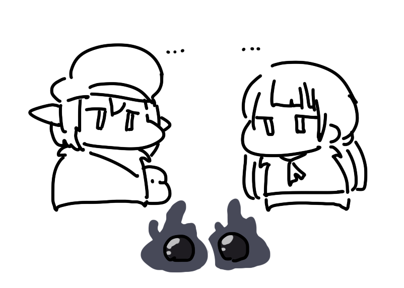 [chibi WIP]
うちよそ交流絵のミニキャラ 