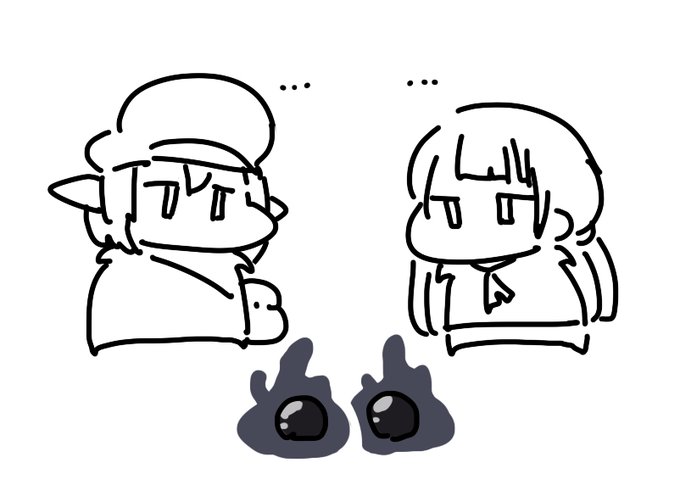 [chibi WIP]
うちよそ交流絵のミニキャラ 