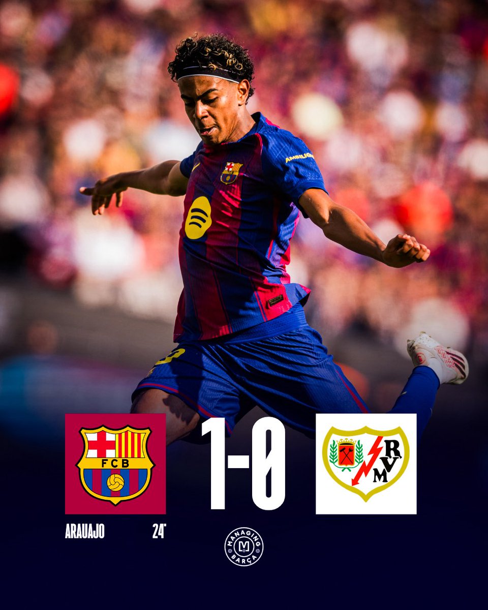 🚨🚨| FULL-TIME: FC Barcelona 1-0 Rayo Vallecano! 

Not the best performance by the team but we get the 𝐉𝐎𝐁 𝐃𝐎𝐍𝐄 and secure the 3 points. Describe the match in ONE word? 🤔💙❤️✅