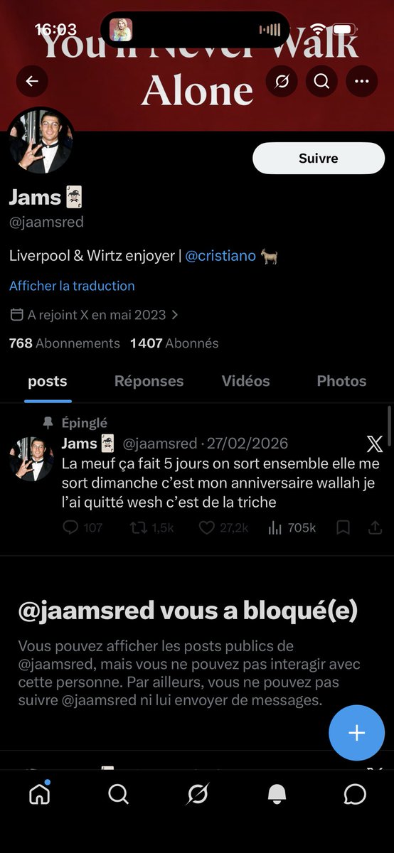 fushiguroqwzrt's tweet photo. regardez qui m’a bloquée #leflow https://t.co/QI3QBimAvy