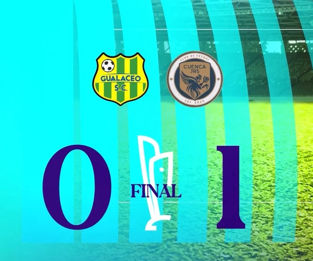 Final del partido

⚽️ <a href="/Gualaceo_sc/">Gualaceo Sporting Club</a> 0 vs. <a href="/CuencaJrs/">Cuenca Juniors</a> 1

#LigaProSerieB 🇪🇨