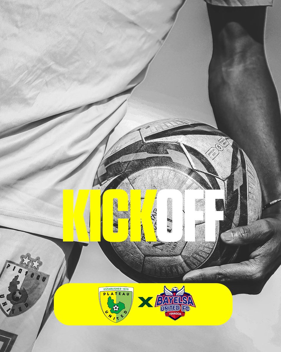 plateau_united's tweet photo. 1’ | Underway in Jos.
💛 0-0 🔵
#PLABAY | #NPFL26 https://t.co/Jeuh8iLF7z