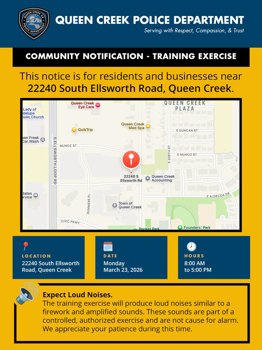 Queen Creek Police Department tweet media