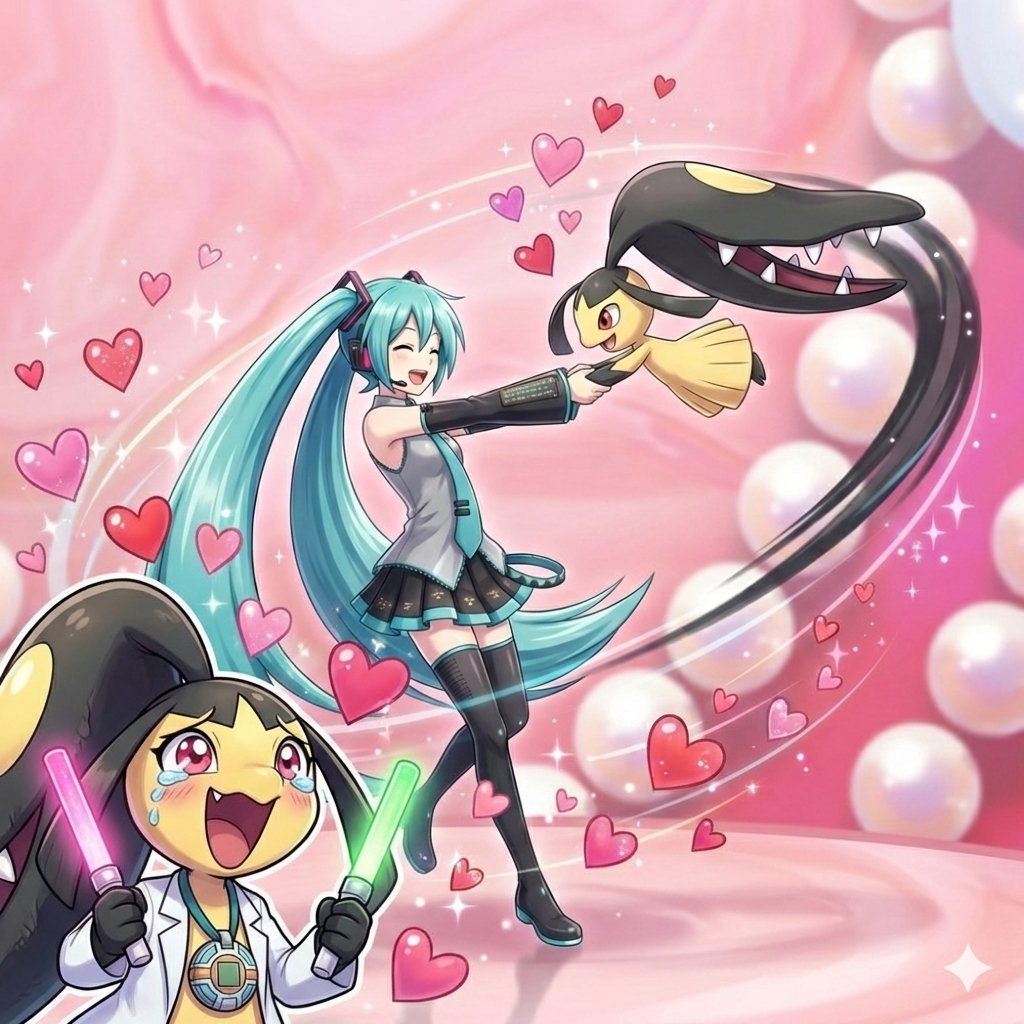 ■クチート狂のためのポケミクまとめ
#ポケミクライブ

・1曲目でミライドン、2曲目でメロエッタ、3曲目でポケモンが出て来なかった上での4曲目『メロメロイド』。そもそもポケモン不足の飢餓感を煽るセットリスト。

・しかも楽曲冒頭ではクチートが現れず、中盤からようやく登場。