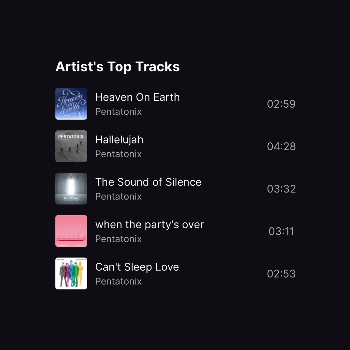 Pentatonix Chart Updates tweet media