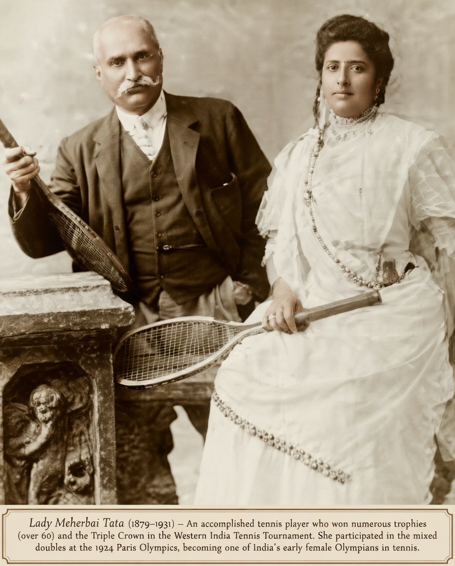 RiseofDevas's tweet photo. Lady Meherbai Tata (1879–1931) -An accomplished tennis player who won over 60 trophies and Triple Crown in Tennis Tournament. She participated in the mixed doubles at the 1924 Paris Olympics, becoming one of India's early female Olympians in tennis.
#Tennis #MiamiOpen #DCOpen https://t.co/SyKNoAqCfl