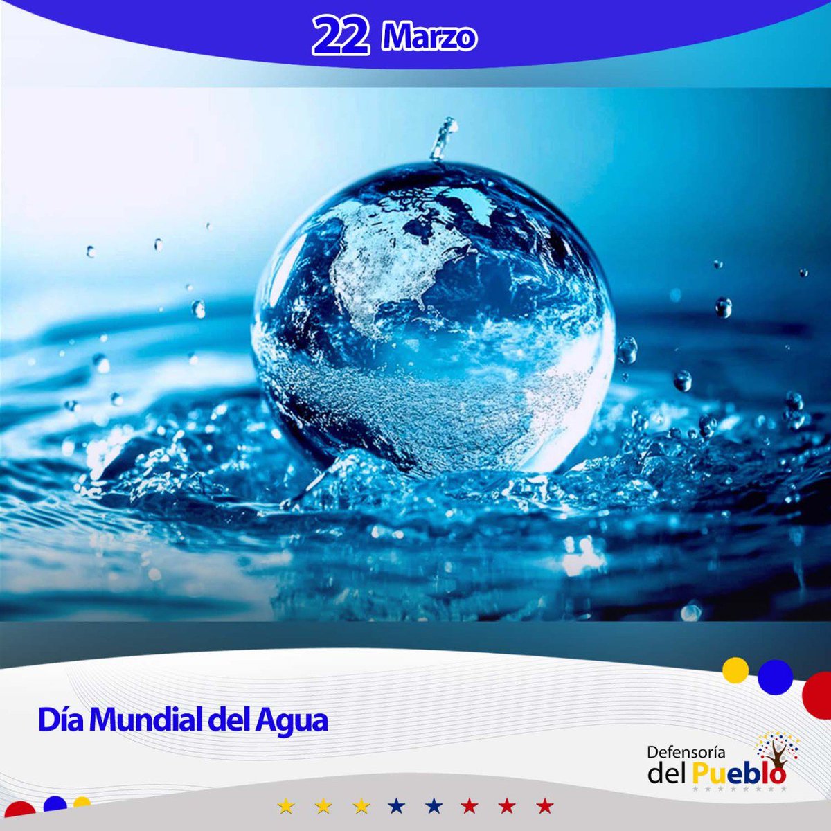 #EFEMERIDES Hoy #22mar es el Día Mundial del Agua, esta fecha tiene como objetivo llamar la atención sobre la importancia del preciado líquido y su defensa de la gestión sostenible de los recursos de agua dulce, para la vida de los seres humanos y las especies en la Tierra.