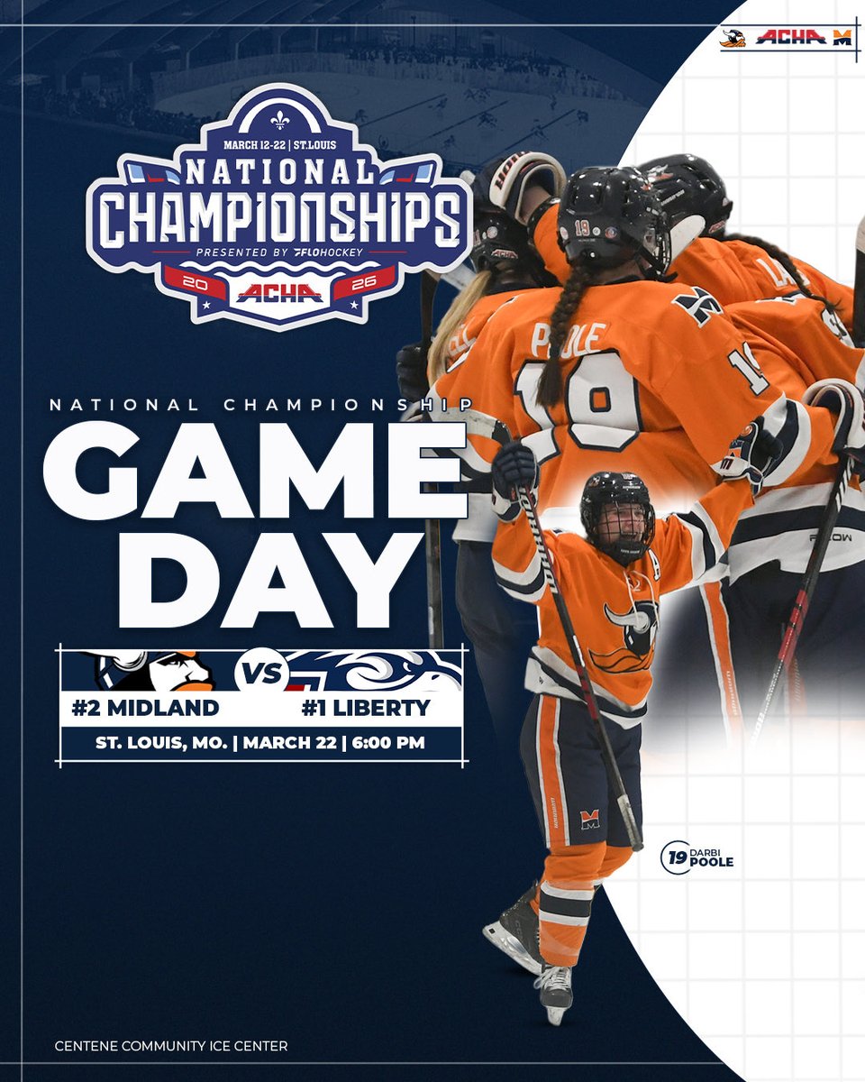 Midland_Sports's tweet photo. NATIONAL CHAMPIONSHIP 🤩🏒
🆚 Liberty
⏰ 6:00 PM 
📍 St. Louis, Mo. 
🎥 https://t.co/FULUPfXNTF https://t.co/cWdUZRQRyc