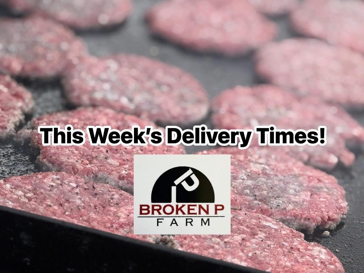 Free Greene County delivery!

Noon-1pm: MTWR
PM appointments: M &amp; W
Farm pickup available.

We will be closed Easter weekend, so please order ahead.

Order online: brokenpfarm.com
We will contact you to arrange a time.