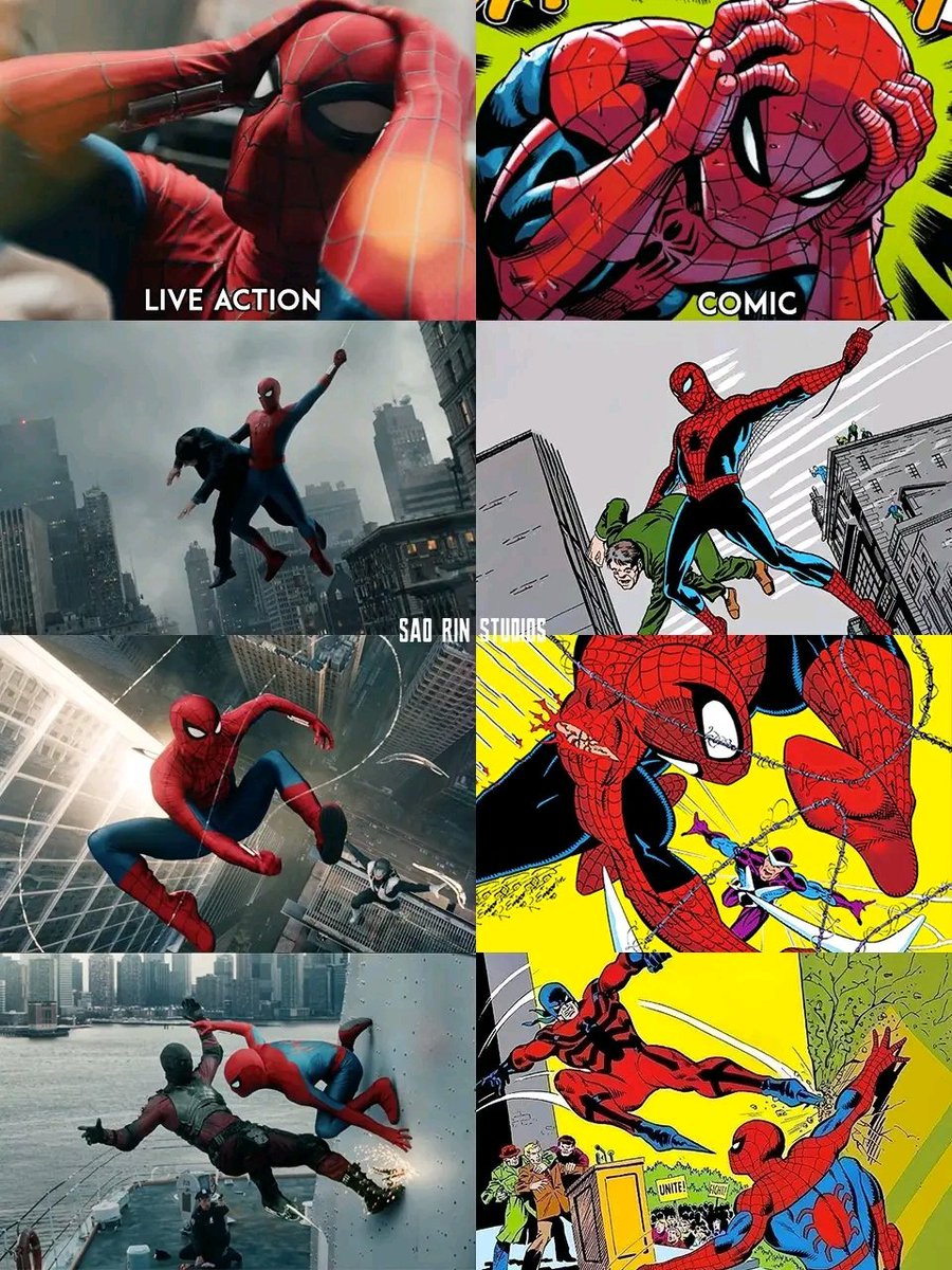 Spider-Man Brand New Day scenes are stacked from the comics.