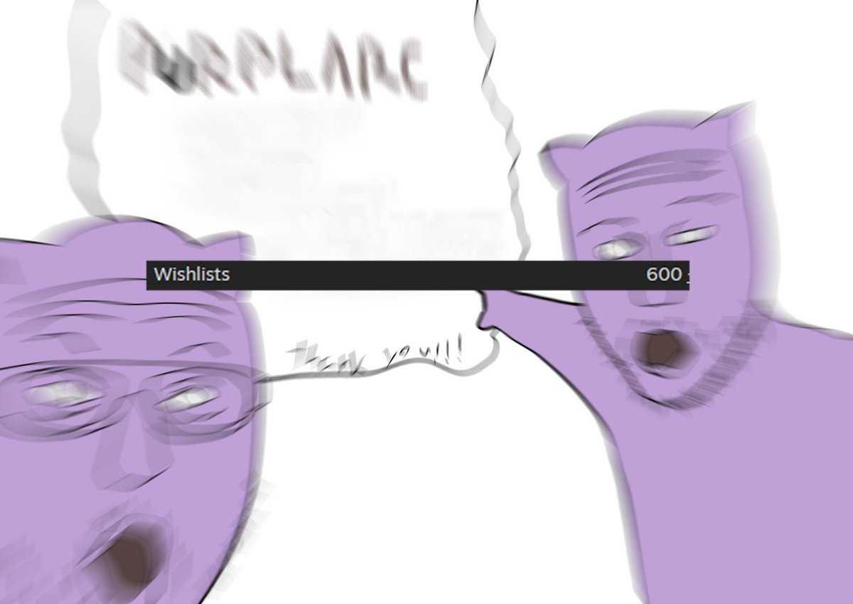 The wishlist for PURPLEARC has surpassed 600!
I heard that the first second of the store page is important, so I tried it, and now it’s increasing every day.