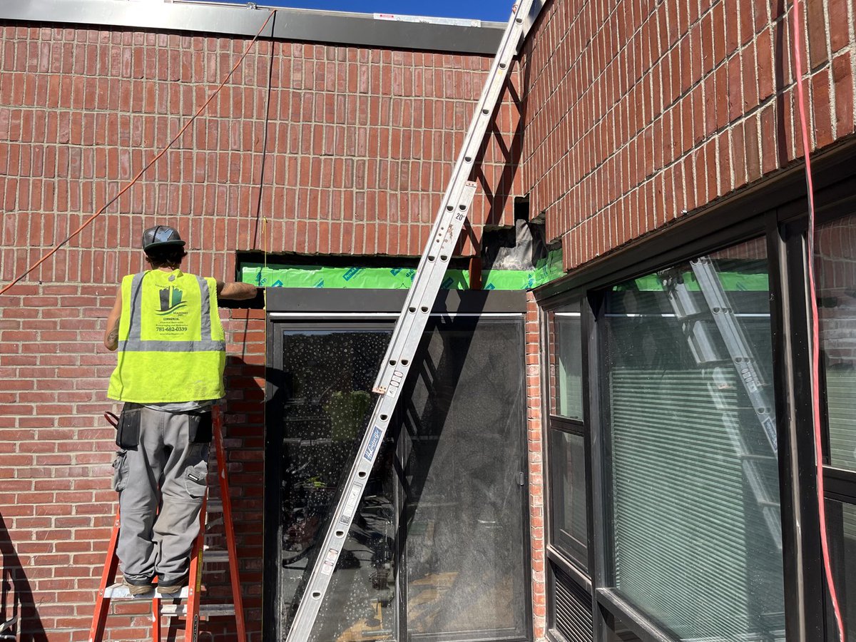 Rogerixnz's tweet photo. Water intrusion at door openings is one of the most common failure points in masonry buildings—especially in Boston.

This unit had ongoing leaks at the slider due to failed waterproofing and no proper drainage system behind the brick façade.

👉 Once we opened it up, the issue was clear:
•No effective door pan system
•Water trapped with no way to exit
•Deteriorated flashing + compromised substrate

Our solution (done right the first time):
•Removed existing slider and surrounding brickwork
•Installed custom stainless steel door pan with end dams
•Integrated through-wall flashing + GCP Perm-A-Barrier system
•Rebuilt the assembly to ensure proper drainage and long-term performance

💧 Key detail:
Those end dams aren’t optional—they’re what stop water from migrating laterally and getting back into the building.

Most contractors patch the surface.
We fix the system behind it.

📍 Boston, MA
🏗️ Gilrace Masonry – Historical Restoration & Waterproofing

If you’re dealing with leaks around windows, doors, or brick façades…
there’s always a bigger issue behind it.

Let’s fix it permanently.

#Masonry #Waterproofing #BostonConstruction #BuildingEnvelope #FacadeRestoration #DoorPan #Flashing #HistoricRestoration #CommercialConstruction #PropertyManagement #GeneralContractor #LeakRepair