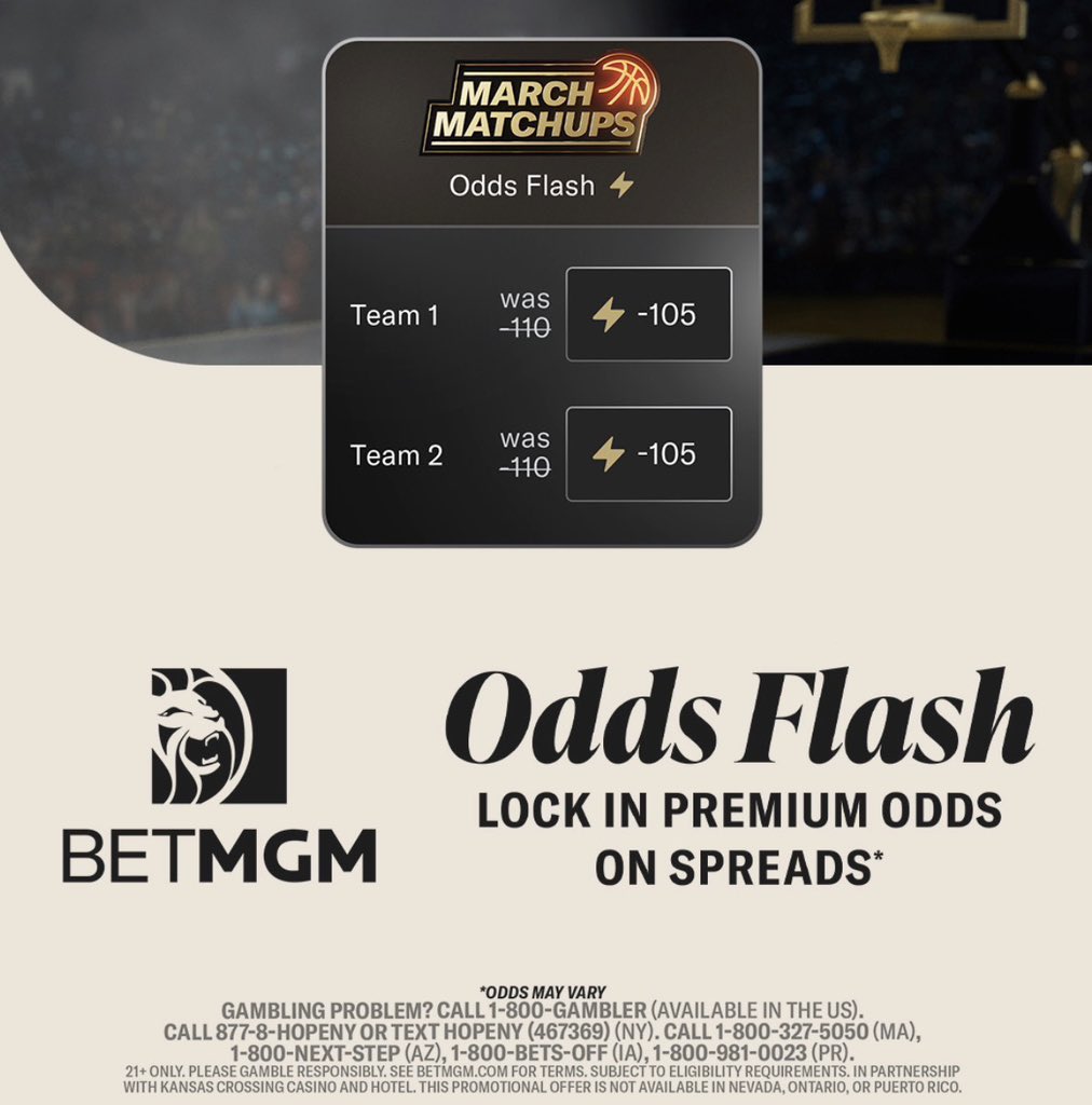 BetMGM's tweet photo. We have an ⚡️ODDS FLASH⚡️ for the opening game today 🔋 

Miami +7.5 is now (+100) https://t.co/6AK4ElcCvP