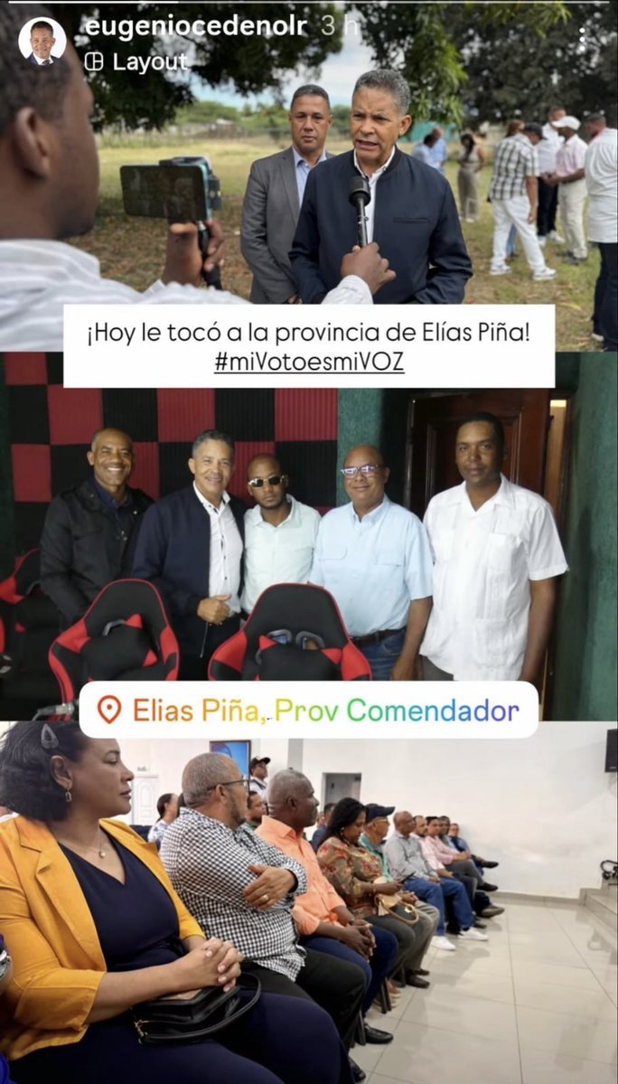 El diputado <a href="/eugeniocedenolr/">Eugenio Cedeño Areche</a> en la verdadera carpintería política,visitando cada rincón del país en rescate de la base desahuciada. <a href="/FernandezRudys/">Rudys Fernandez</a> <a href="/julianjorge5/">julian jorge</a> <a href="/JosePaliza/">Jose Paliza</a> <a href="/ggomezmazara/">Guido Gómez Mazara</a> <a href="/ceiprefe/">Juan Carlos Hernandez Villavizar.</a> <a href="/CarolinaMejiaG/">CarolinaMejiaG</a> <a href="/DeligneAB/">Deligne Ascención</a> <a href="/PRM_Oficial/">PRM</a> <a href="/CervantesDiazRD/">Cervantes Diaz (PRM)</a> <a href="/PresidenciaRD/">Presidencia de la República Dominicana</a>