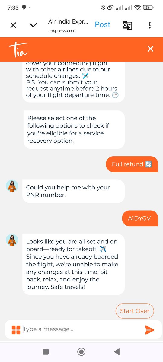 KTulunadu's tweet photo. @AirIndiaX I tried to get refund but TIA saying that I'm already boarded but flight was cancelled IX 6357 . How can i get full amount refund plzz help me https://t.co/jFMGbMYQ7d