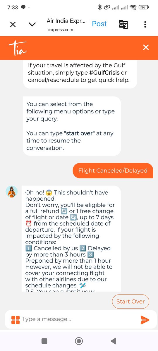 KTulunadu's tweet photo. @AirIndiaX I tried to get refund but TIA saying that I'm already boarded but flight was cancelled IX 6357 . How can i get full amount refund plzz help me https://t.co/jFMGbMYQ7d