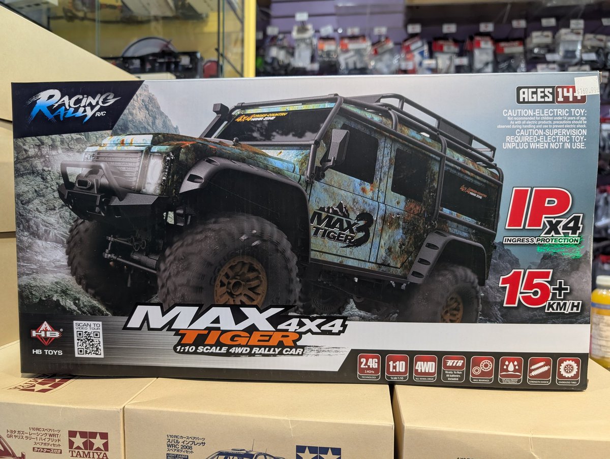 AmazingRCstore's tweet photo. Product Spotlight 💡

Check out one of our new products in stock:

The Racing Rally Max Tiger! 

This Amazing™️ Ready To Run Crawler is 1:10 scale and features a top speed of 15+ km/h as well as IPx4 water resistance!

Available at $169.99 stop by and check it out! https://t.co/AHijPHG3rA