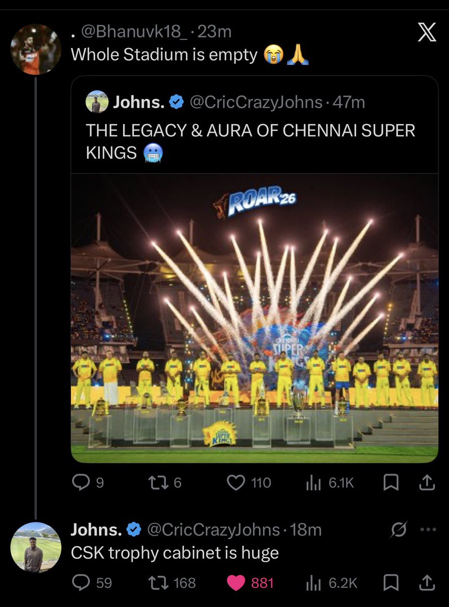 Johns cooked 🗿🗿

Time and again proved, RCB fans
are biggest clowns 🤡🤡🤣🤣