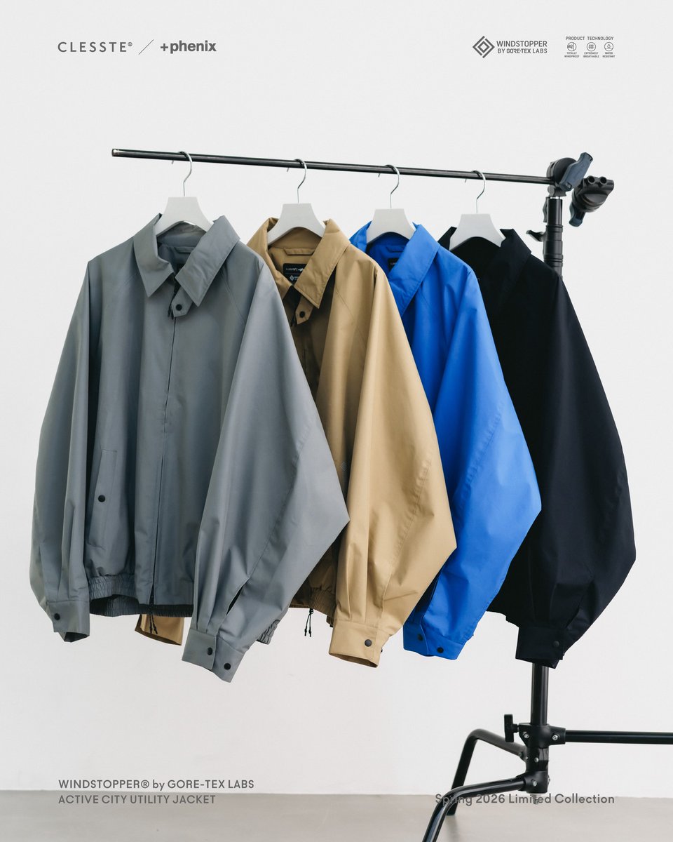 CLESSTE × Plus Phenix 2026 SS 別注 “WINDSTOPPER by GORE-TEX LABS