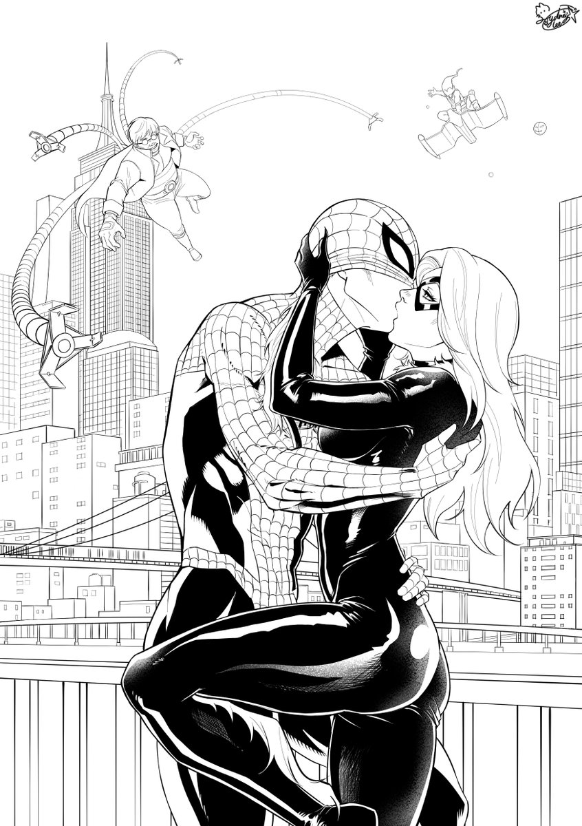 Sydney_Lee_00's tweet photo. He’s saving the city. just… not right now.

#spiderman #peterparker #blackcatmarvel #feliciahardy #marvelcomics https://t.co/OFM0tXmB9J