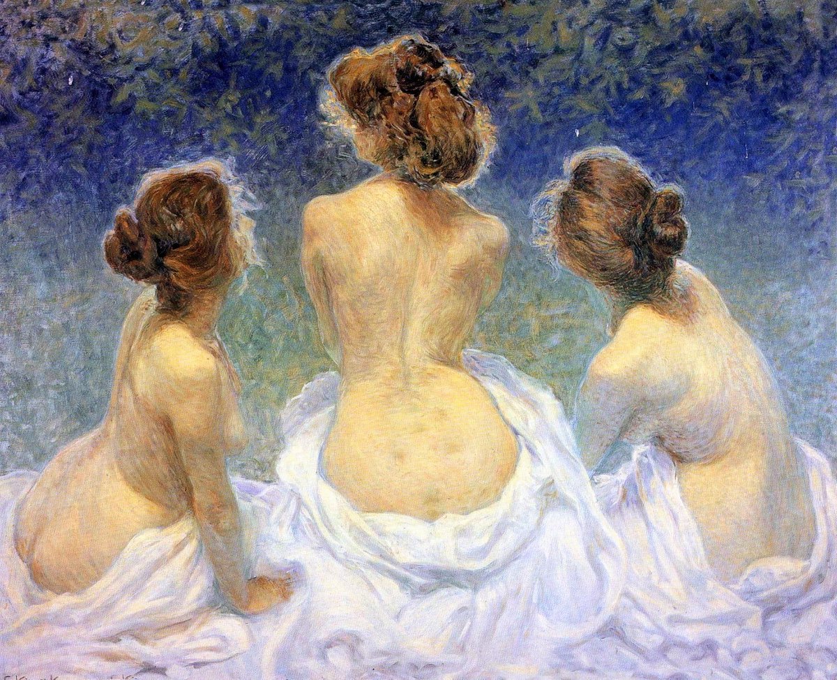 Ay_Blinkin's tweet photo. Le Printemps de la Vie (1902) by Giorgio Kienerk https://t.co/JeAd87cP0W