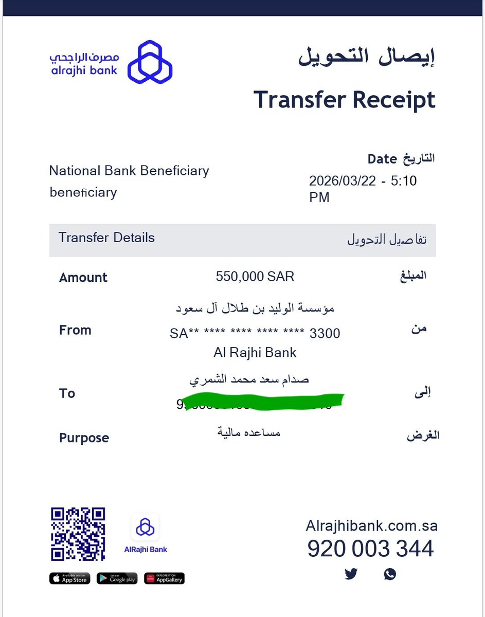 الوليدبن طلال للمساعدات tweet media