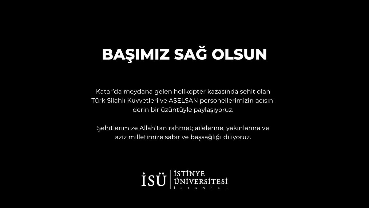 istinyeunivedu's tweet photo. Milletimizin başı sağ olsun. 🇹🇷 https://t.co/DbqOGROXxl