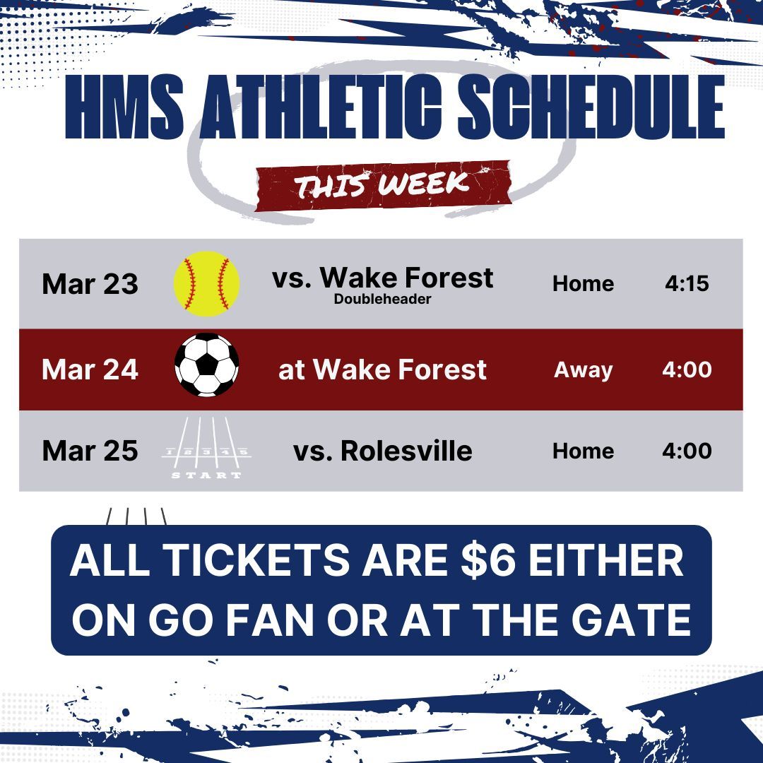 This week in Heritage Middle School Athletics! #GoPatriots