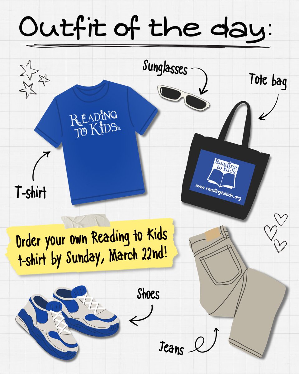 readingtokids's tweet photo. QUICK! Join our group t-shirt order by 11:59pm TODAY to show up at our next reading clubs in style 😎
Order here: https://t.co/oVNhTZVtep https://t.co/rd8ttNbQFN