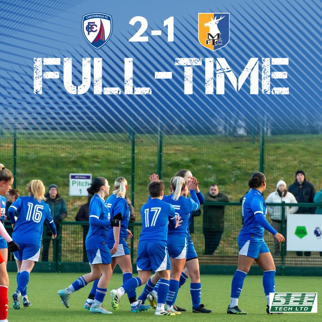 ChesterfieldFCW's tweet photo. ⏹️A HUGE three points for the Spireites 💙

#CFCW https://t.co/bE9WcXmRh1