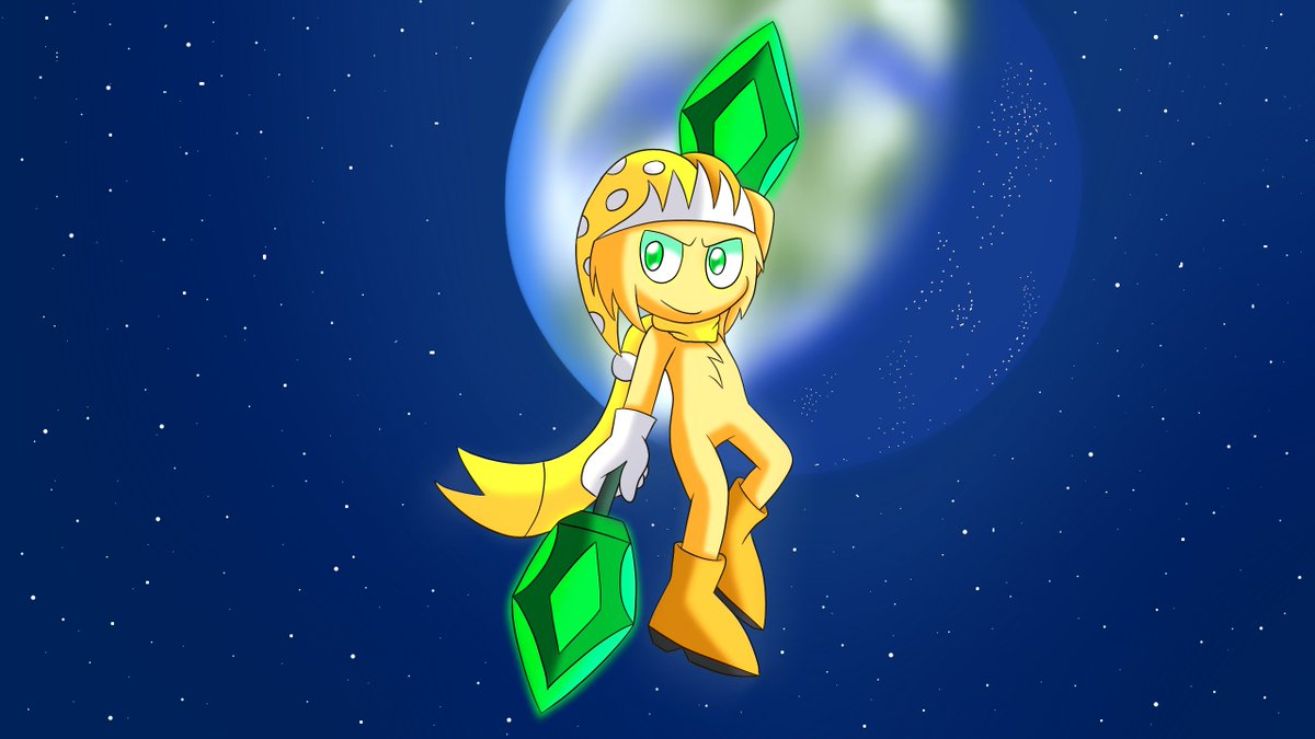 I didn't want to just end my Spark fanart project with just the basic forms, it had to end on a high note! With the SUPER JESTER ready to fight!

Space backgrounds are very awesome, aren't they? o3o

#fanart #sparktheelectricjester #indiegames