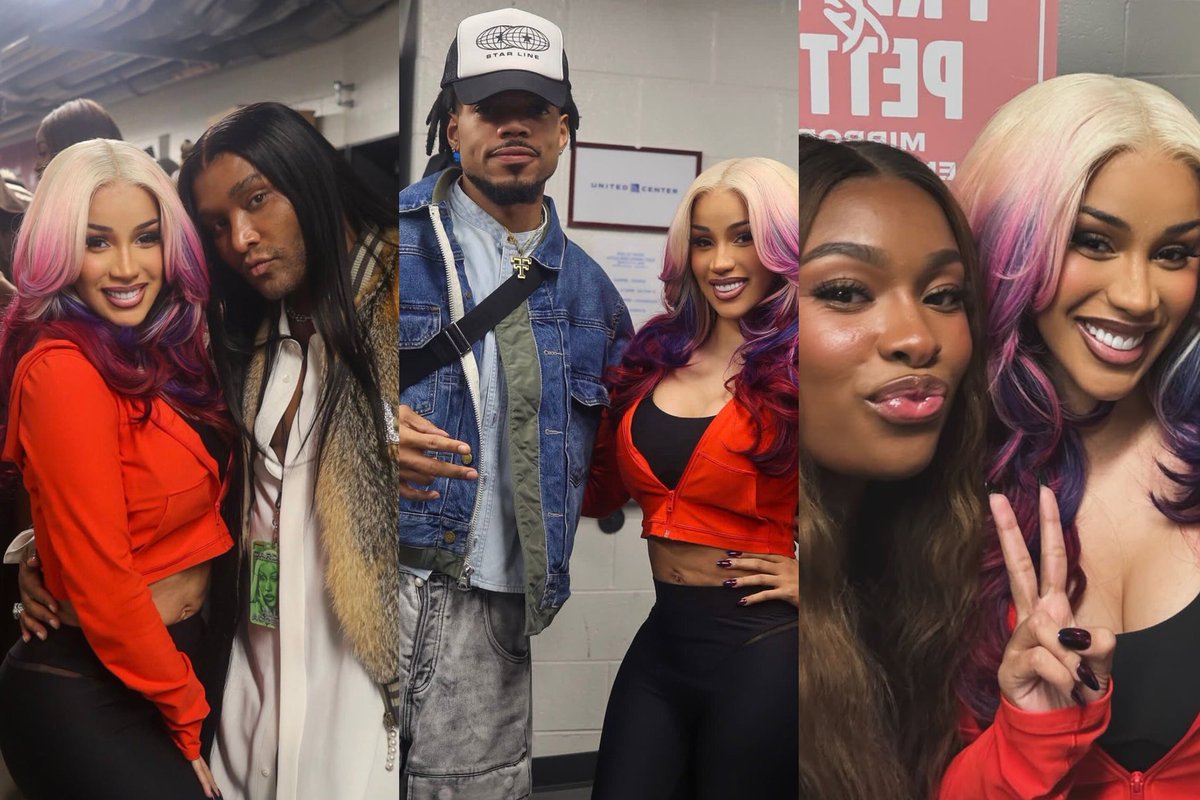 Popular Celebrities, Law Roach, Chance The Rapper, Coco Jones and many others attended Cardi B's SOLD OUT show in Chicago last night 🔥. The people's Queen ❤️