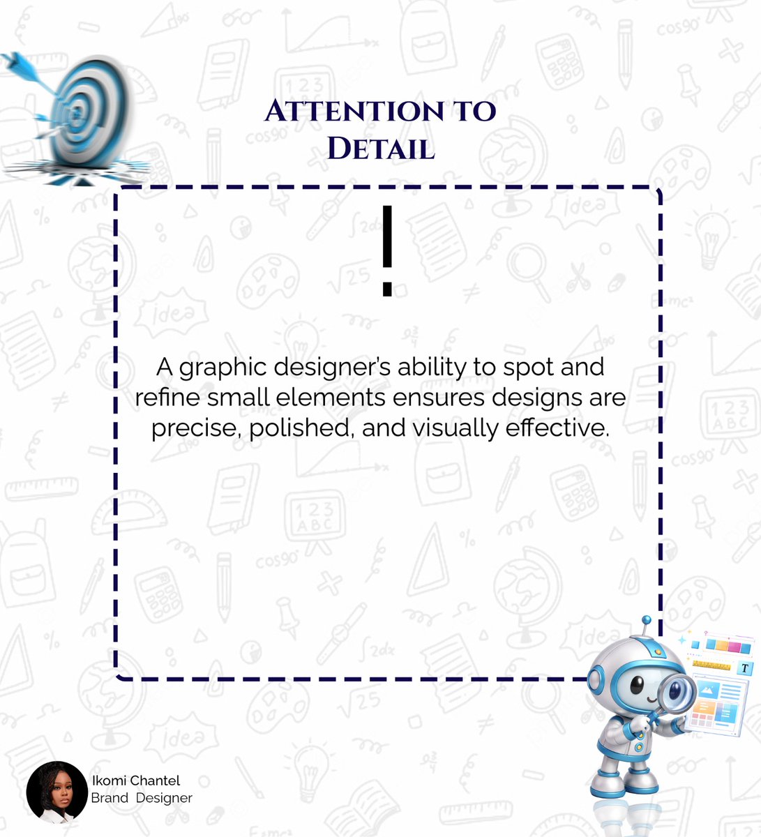 IkomiChantel's tweet image. DAY 2/15
Looking to up your design game? Swipe to see the essential skills every graphic designer needs. Which one is your strongest? #designskills #graphicdesign101 #creativetips #fypage  #brandidentity