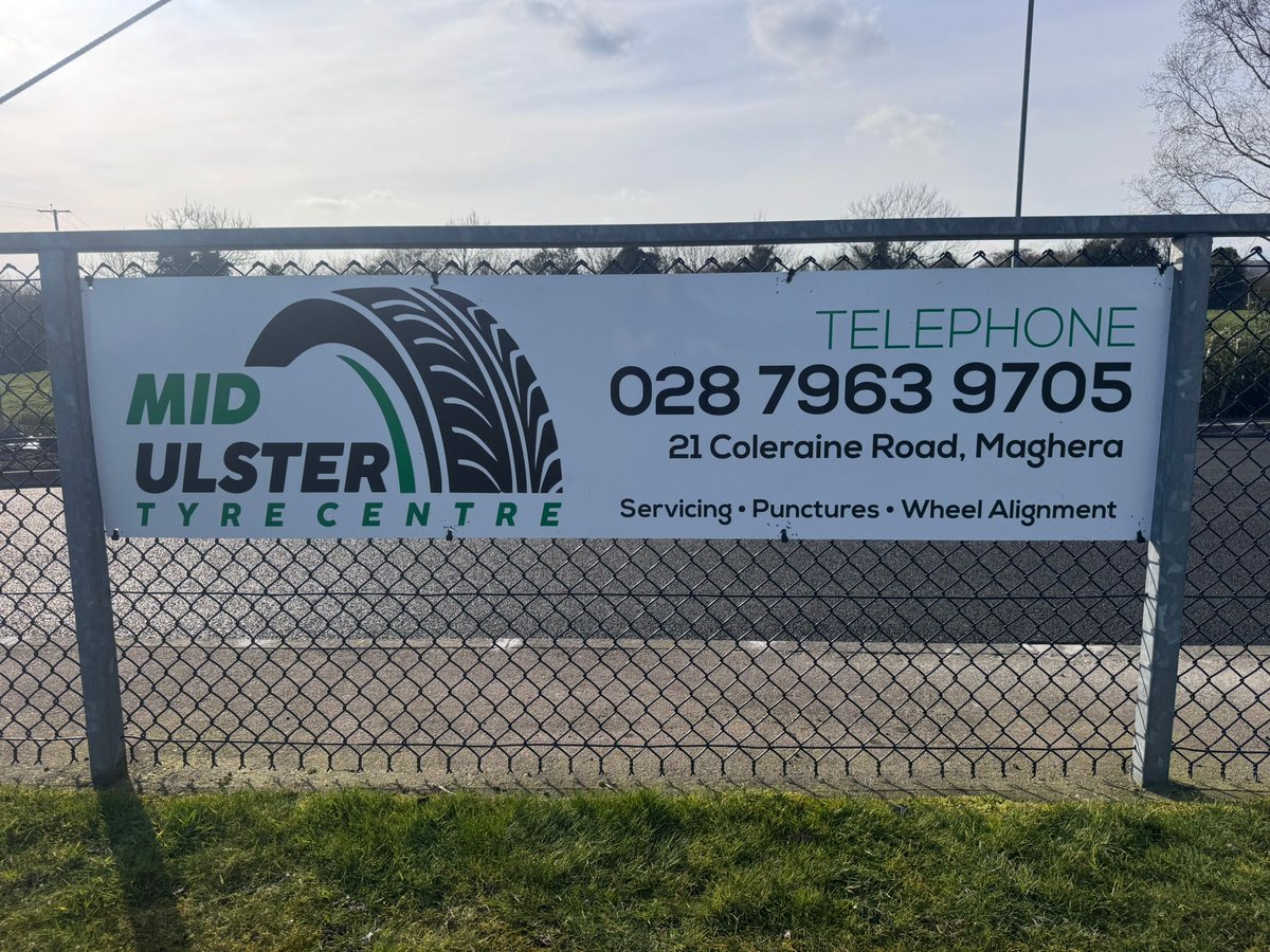GACSlaughtneil's tweet photo. Míle buíochas le Mid-Ulster Tyre Centre as a bheith ina n-urraitheoir na páirce Shleacht Néill. Is mór againn bhur gcuid tacaíochta! 
Many thanks to Mid-Ulster Tyre Centre for the pitch sponsorship. Your support is greatly appreciated!
Ní neart go cur le chéile! https://t.co/M7oM4U4dYf