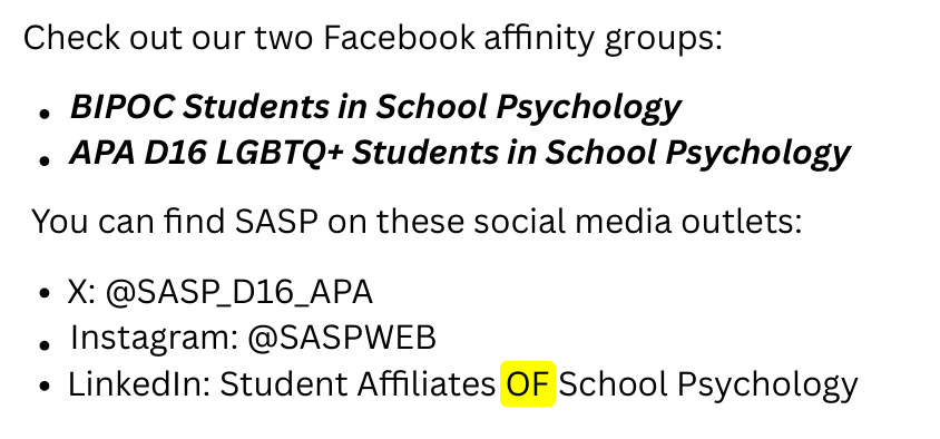 SASP APA Division 16 tweet media