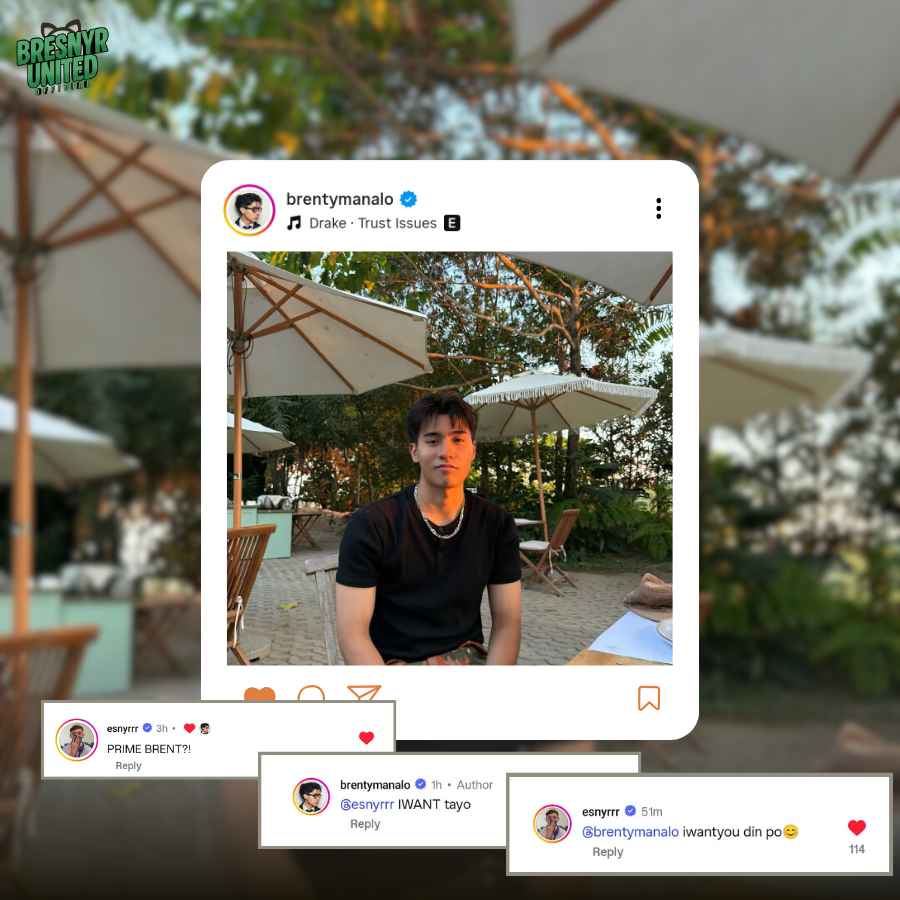 [via Instagram]

E: "PRIME BRENT?!"
B: IWANT tayo
E: iwantyou din po😊

More pa eme! Masaya lang kasi unti unti ng bumabalik yung mga interaction nila dati na isa sa mga rason bakit tayo andito.

#BRESNYR