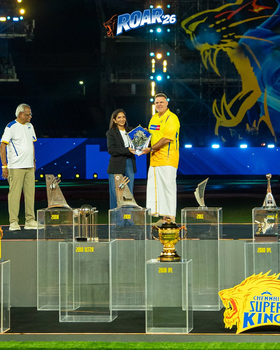 ChennaiIPL's tweet photo. Suresh Raina | Matthew Hayden
Hall of Fame Inductees 🦁

#WhistlePodu #Roar26 https://t.co/3MYBwPSWuI