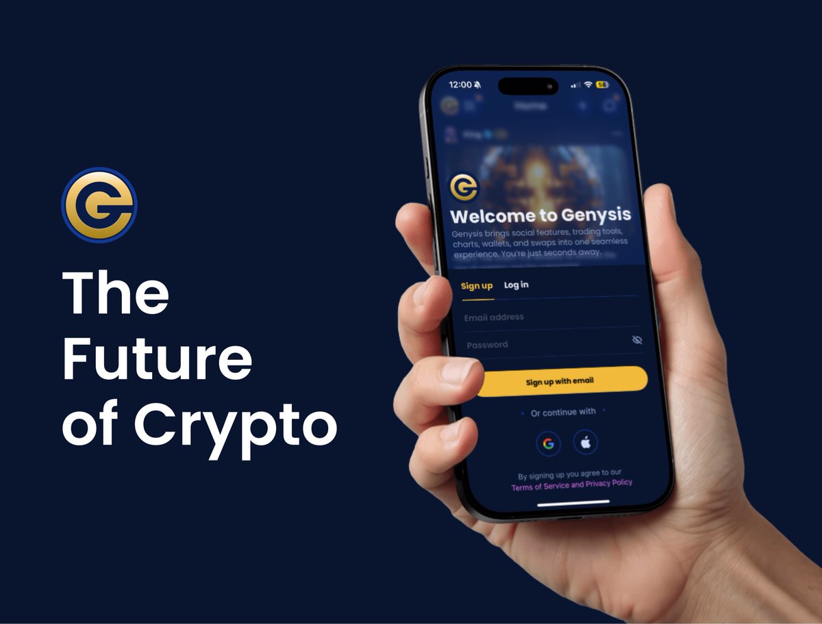 Genysis is a true all-in-one crypto platform built to fix onboarding and simplify the crypto experience.

Social. Public &amp; private groups. Trending projects. Built-in charts. Multi-chain swap. Integrated wallet—everything in one seamless app.

Beta starts this week. Join us.