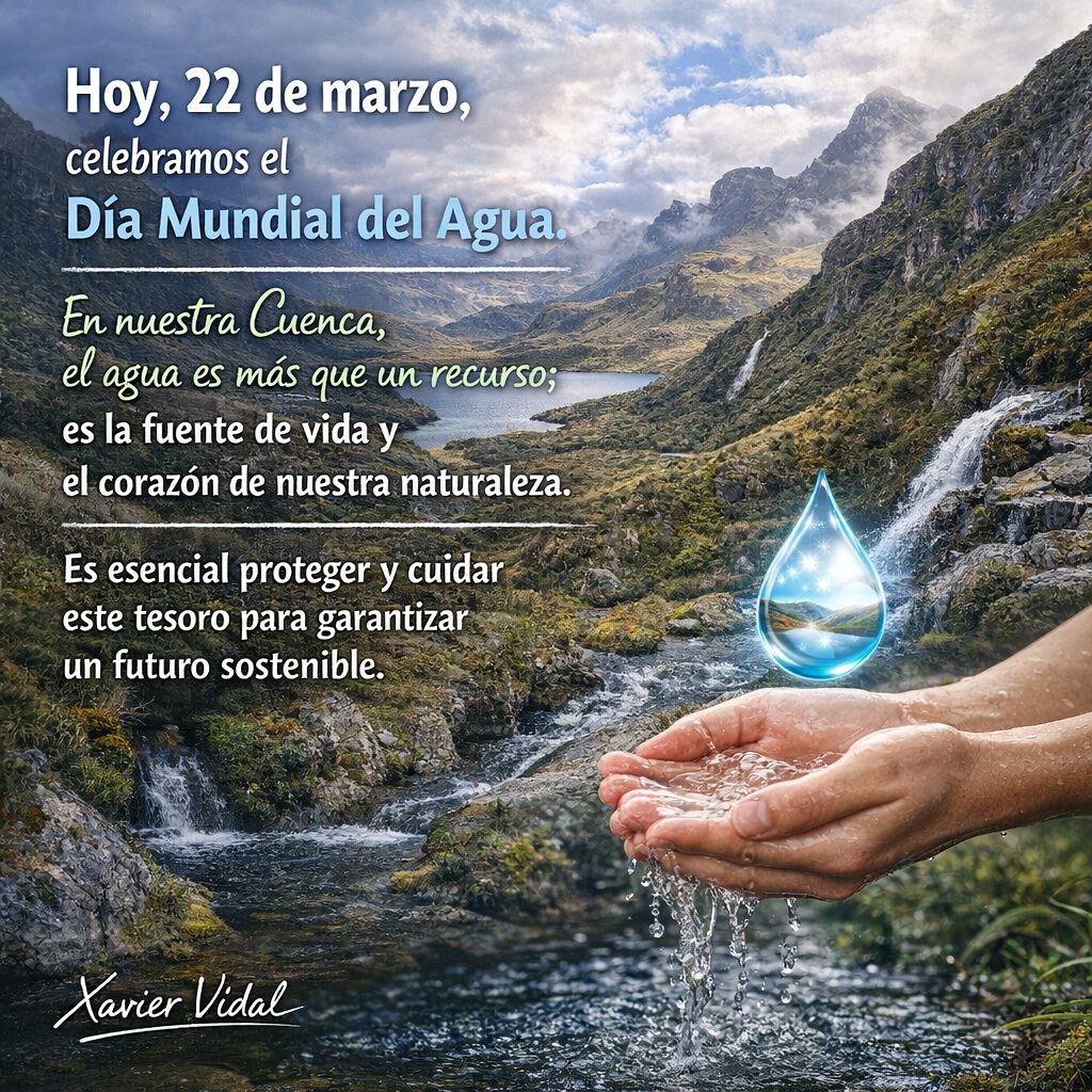 💧 22 de marzo | Día Mundial del Agua
En una ciudad como Cuenca, donde el agua define nuestra identidad, hablar de este recurso es hablar de vida, de futuro y de dignidad.
#QuintoRioDeCuenca
#DíaDelAgua #Cuenca #ElAguaEsVida #DefendamosElAgua