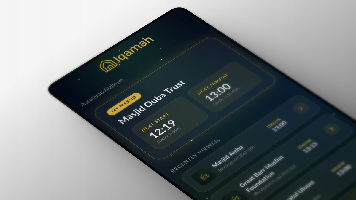 HasanT1996's tweet photo. Most salah time apps use calculations. They don't show your actual masjid's jama'at times. I built https://t.co/ia4NeeObeL to fix that - real times from real masjids, updated daily. 🧵 https://t.co/RZU0hiOh7P