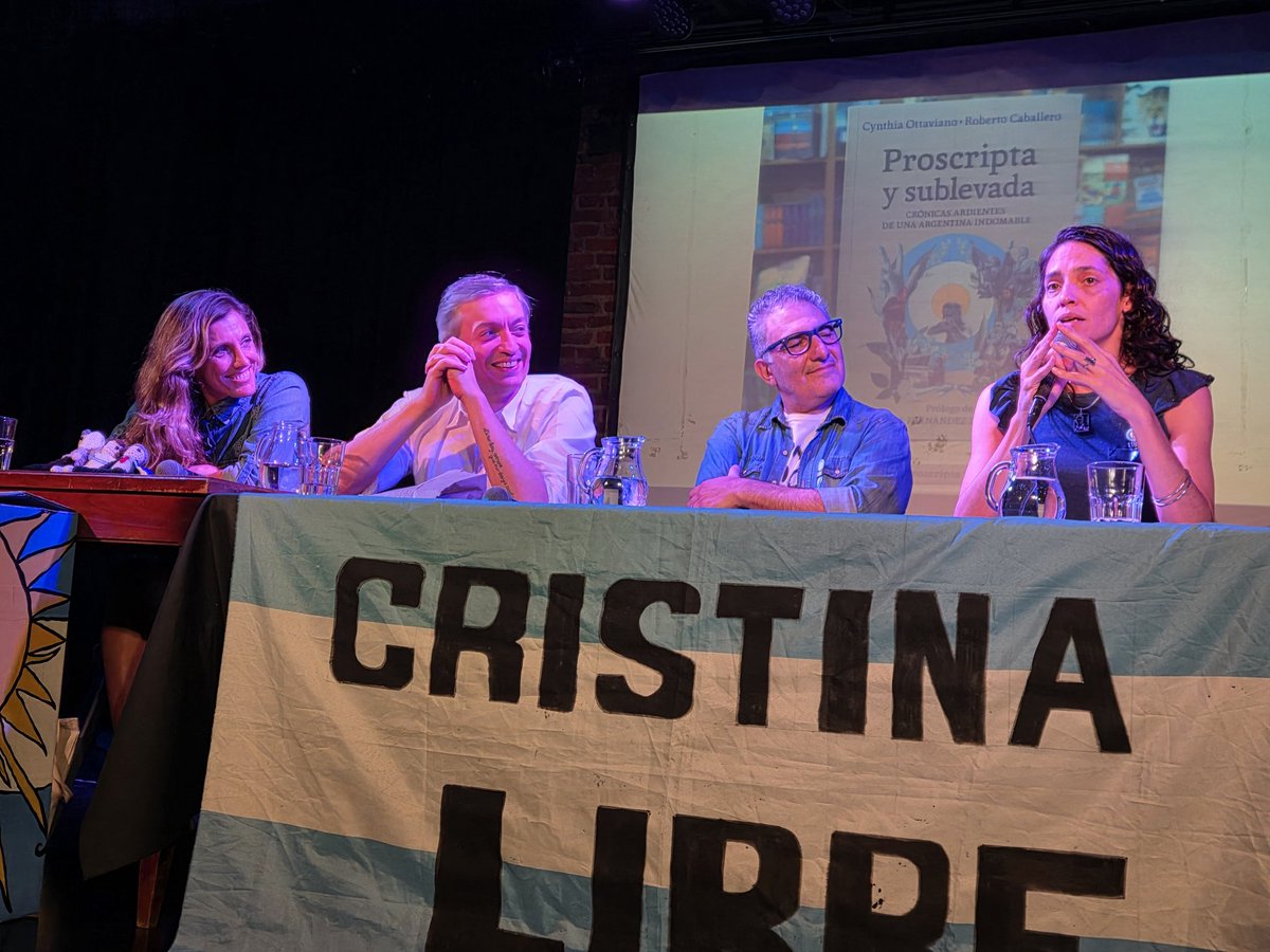GabydeTuiter's tweet photo. En el Alambique de Villa Pueyrredón. 
Presentación de libro Proscripta y sublevada de @rcaballeroam y Cynthia Ottaviano.
Con la participación de la compañera @PaulaPenacca y el compañero Máximo Kirchner ✌🏼 https://t.co/hy6Om4gibi
