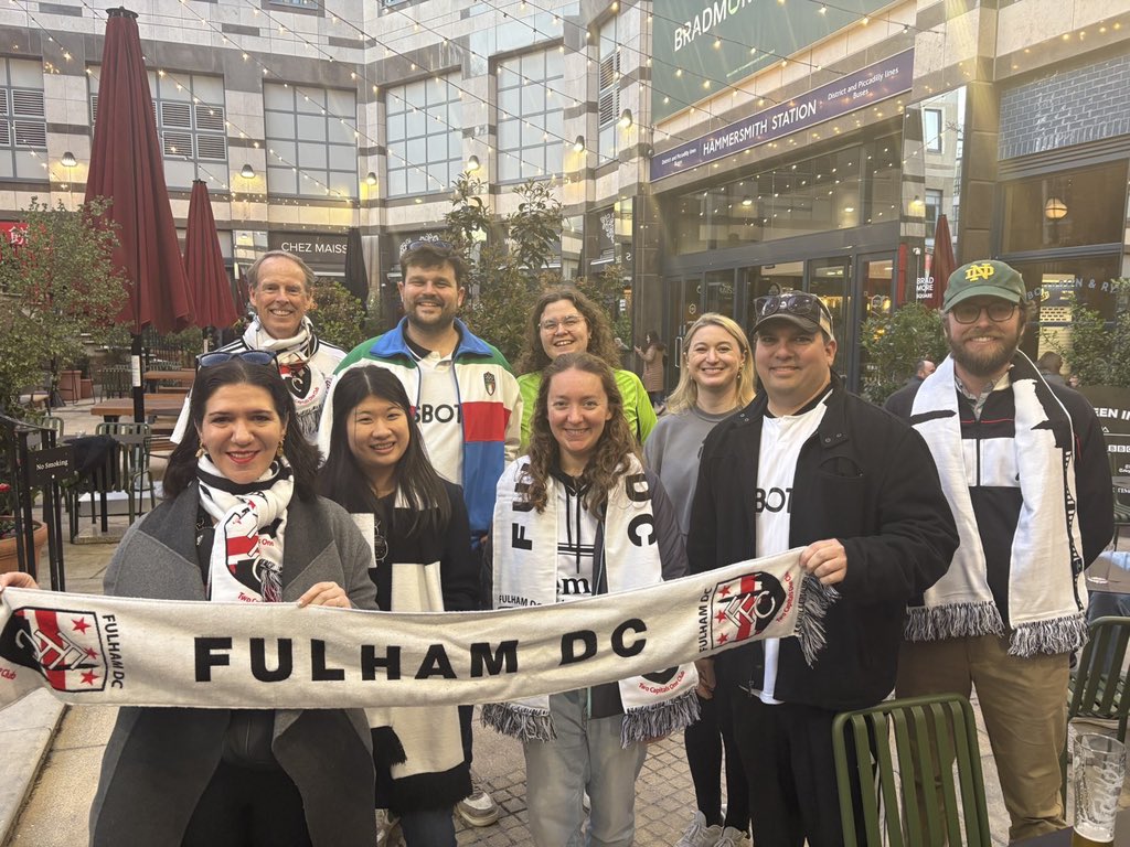 FulhamDC's tweet photo. More first matches at the Cottage, more milestones witnessed on the pitch!

Thanks to @FulhamFC staff &amp; everyone we met this wknd (e.g. @FulhamishPod !!) for the kindness &amp; hospitality!

Shout out to the MD crew who repped Fulham at the Guinness PL watch!

#FFC #COYW #MyPLMorning https://t.co/2zyxdjv7K5