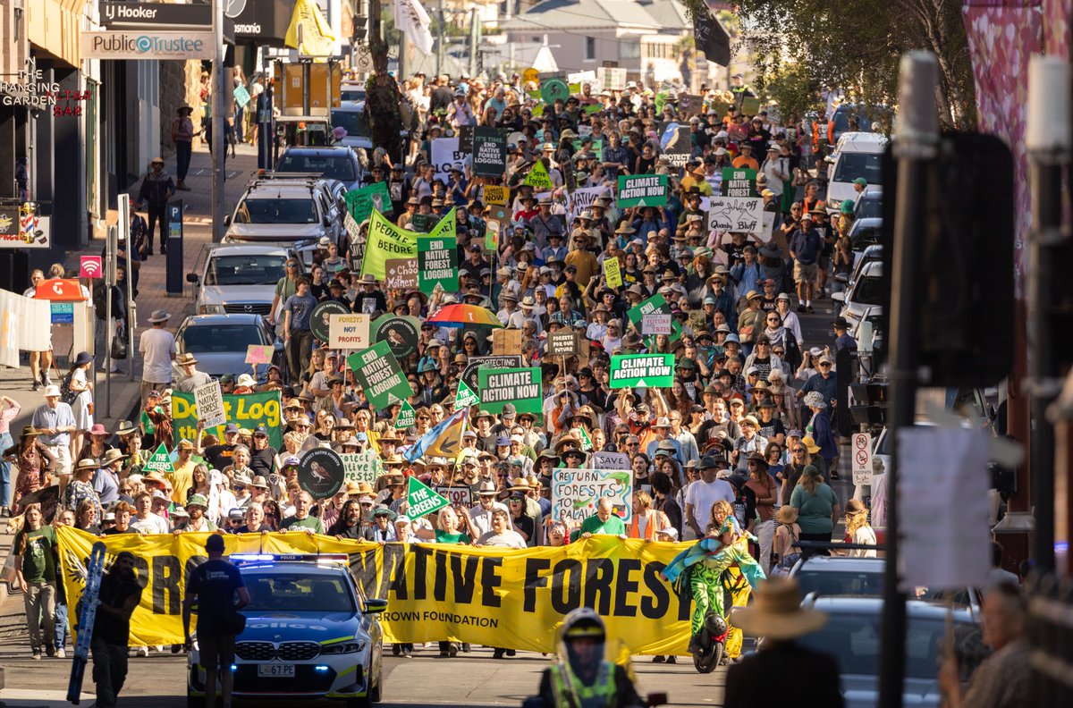 BobBrownFndn's tweet photo. Yesterday, 15,000 people marched in the streets for forests sending a resounding message that native forest logging must END. #politas

https://t.co/LhcBhpy68C https://t.co/C4trlVM4gR