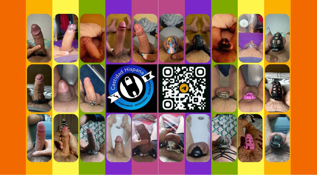 El segundo collage de #CastidadHispana temática: Antes/Después. 
Que pito enjaulado te gustó más? 😈

#chastityclub #chastity #JaulaCastidad #TeamLocked