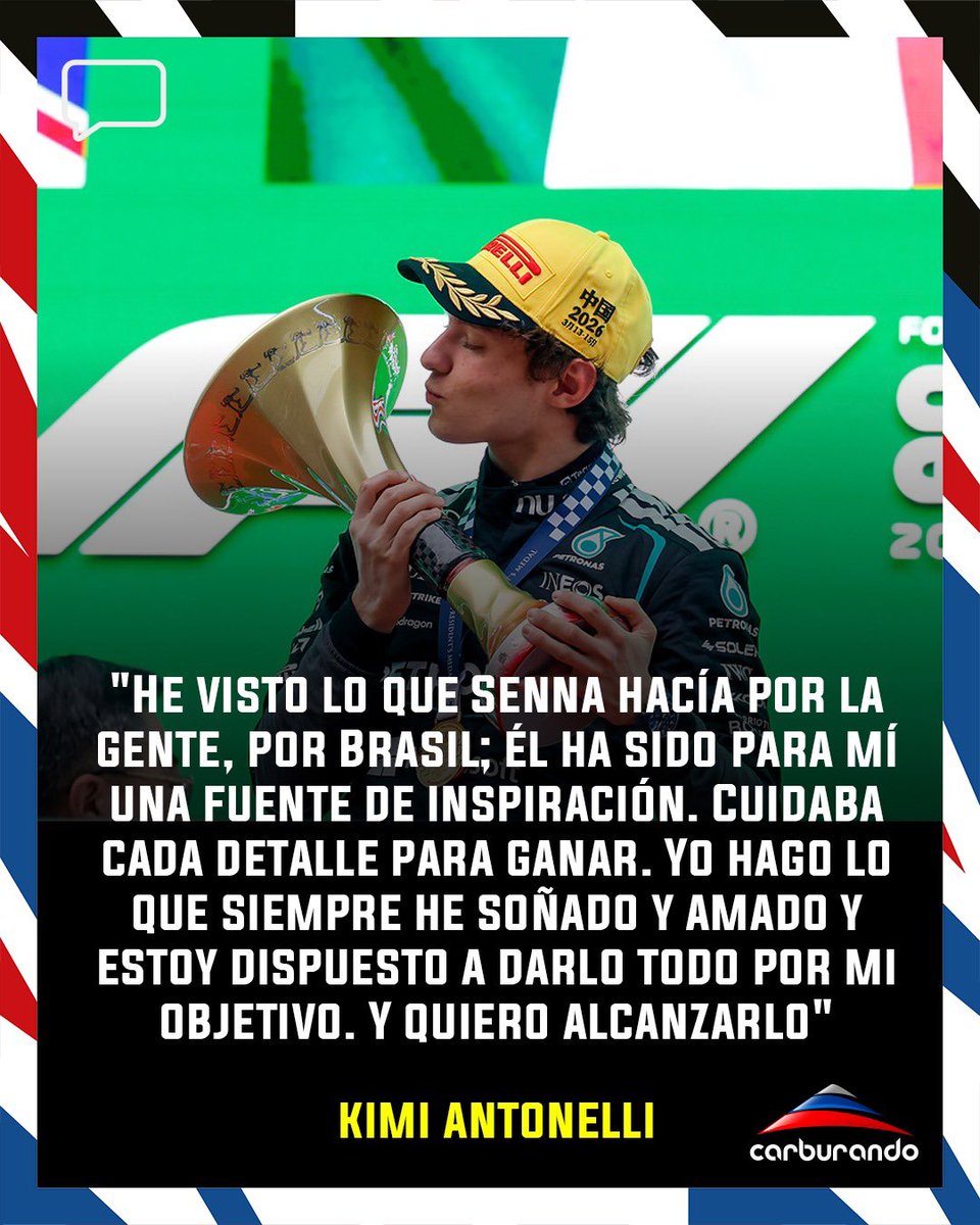 CarburandoTV's tweet image. ➡️ Kimi Antonelli participó ayer de un homenaje a Ayrton Senna en Imola, realizado en el día del cumpleaños de la leyenda, donde habló sobre su gran admiración por el brasileño y dejó en claro su gran objetivo: ser campeón del mundo. 🏆

#F1 #Antonelli #Senna