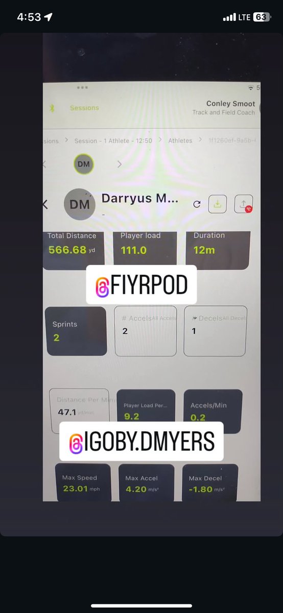 DarryusM's tweet photo. Pleased to share a new performance milestone: I clocked 23.02 mph over 50 meters. Excited to continue pushing my limits and refining. @ConleySmoot @WSURaiders @GC_MapleLeafs @Carolinautfxc @TiffinXCTF https://t.co/L8jld3XJ4v