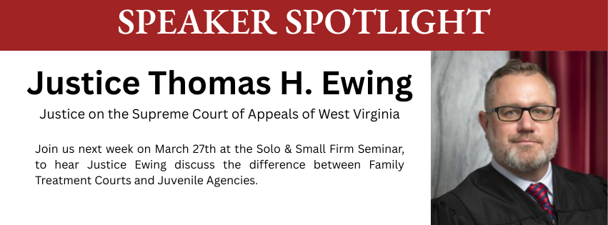 WVBarAssoc's tweet photo. Join us THIS FRIDAY, March 27th at the Embassy Suites, Charleston for our Solo &amp; Small Firm Seminar!
Register Here: https://t.co/lDLuPqJFdN https://t.co/46qTsKQ3ua