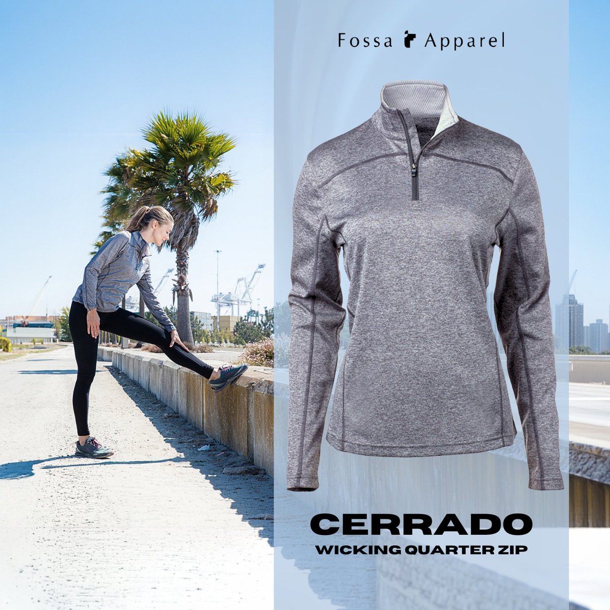 FossaApparelInc's tweet photo. This stretch-tech quarter-zip combines UPF 30 protection with moisture-wicking fabric for peak performance on humid days. Finished with a soft merrow stitch for all-day, chafe-free comfort.
#Activewear #PerformanceApparel #SunProtection https://t.co/OqGE7hwD2e