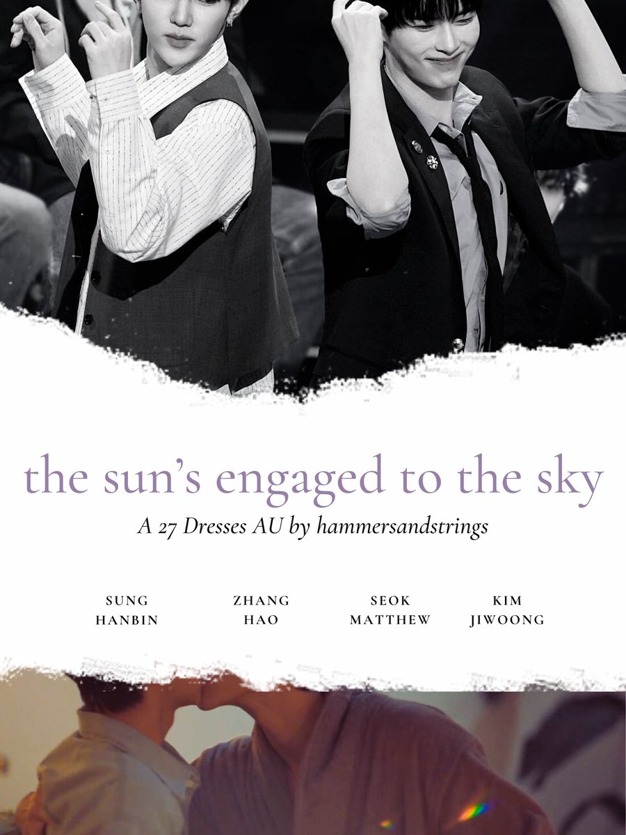 goyeopstan's tweet photo. the sun's engaged to the sky · chapter 4/7
https://t.co/QSoWcmH4pK

° bnb / binneulbin
° (eventual) m
° 27 dresses au
° in chapter 4: hb is a mess https://t.co/x8QwWq4ayu